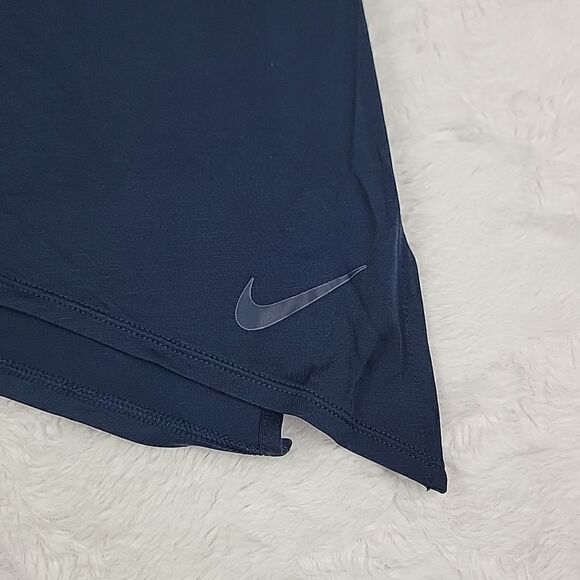NIKE Dri-Fit‎ Tank Top Women's XS Navy Side Tie Asymmetrical - Picture 3 of 6